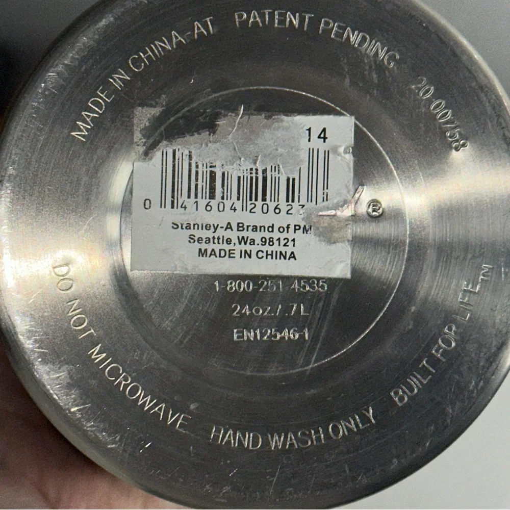 Stanley Insulated Green & Silver 24 oz Hot Cold Thermos Vacuum Food Jar - Picture 5 of 5